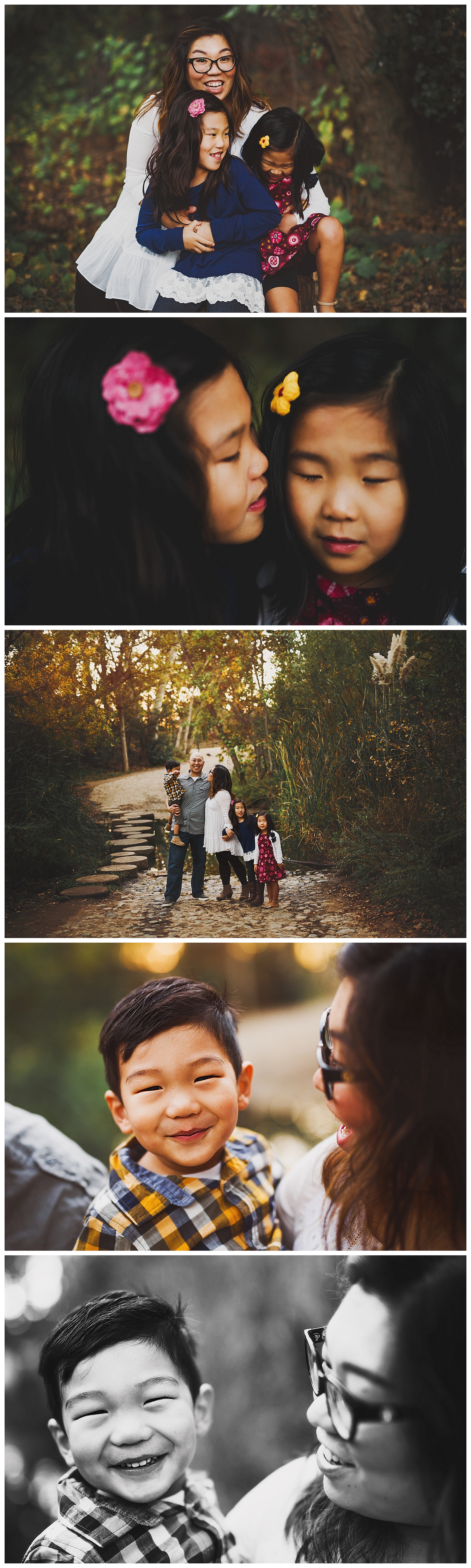 Moody woodsy family photography Orange PLAYFUL OC FAMILY SESSION